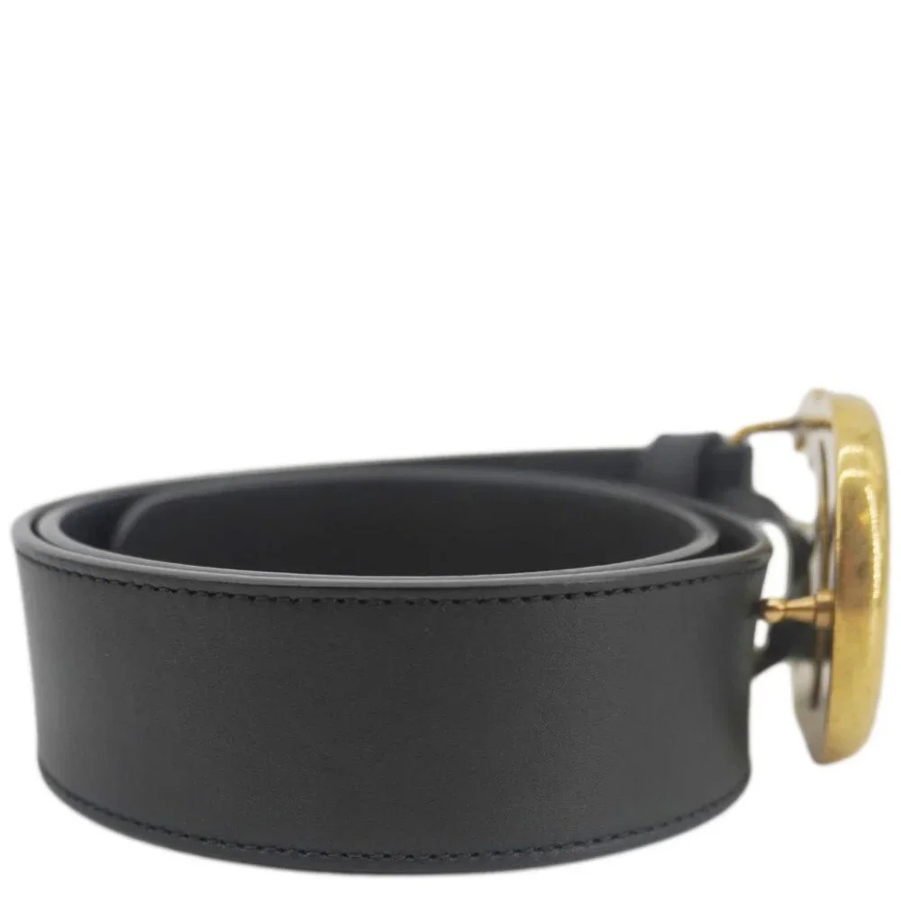 Gucci Double G Marmont Buckle Smooth Leather Belt Black 400593 - Picture 6 of 9